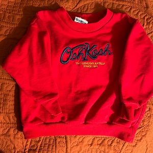OshKosh B'gosh Red Genuine Vintage Crew Neck Baby Toddler Sweatshirt 2T